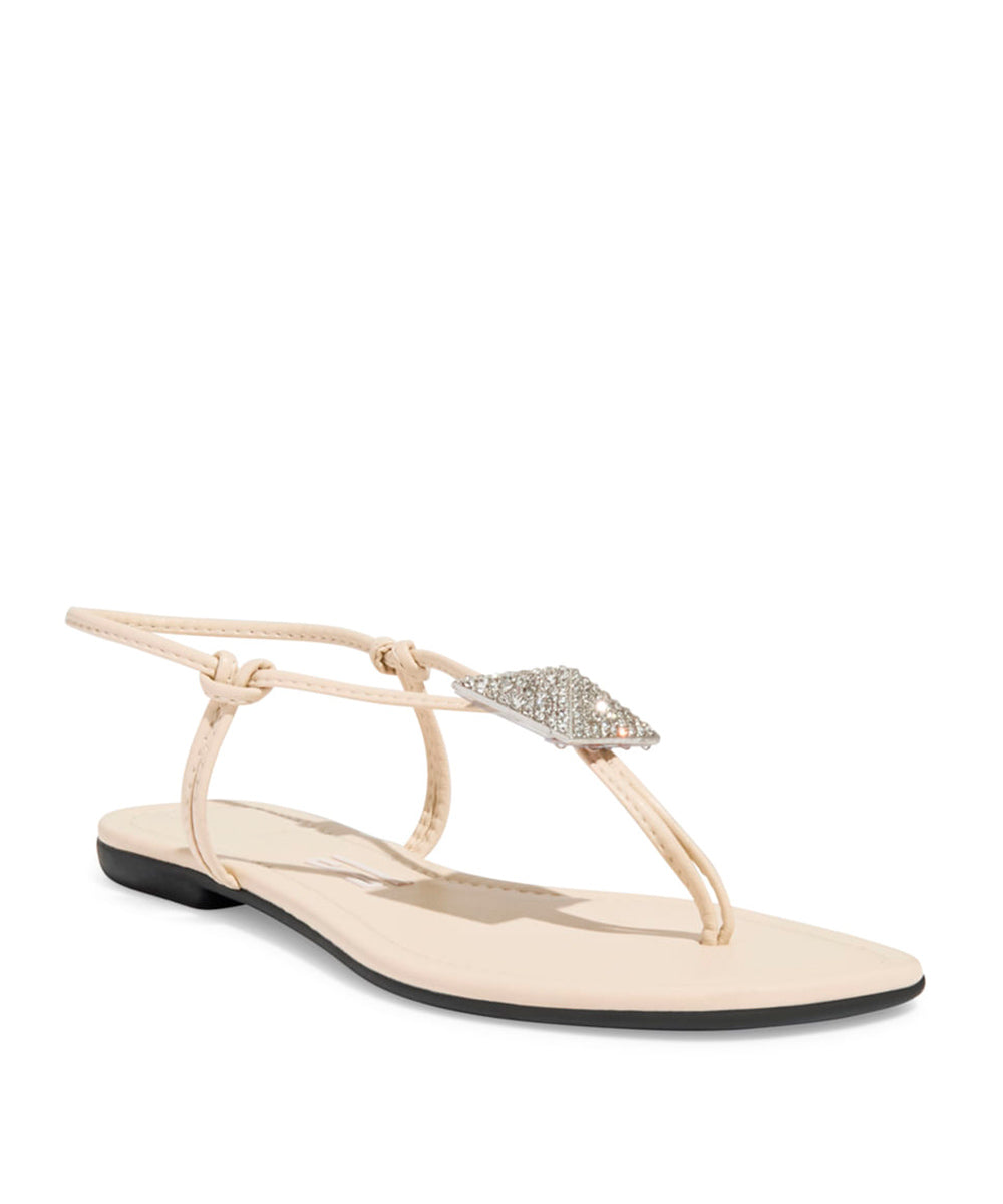 Rasteira Santa Lolla Off White Bico Quadrado