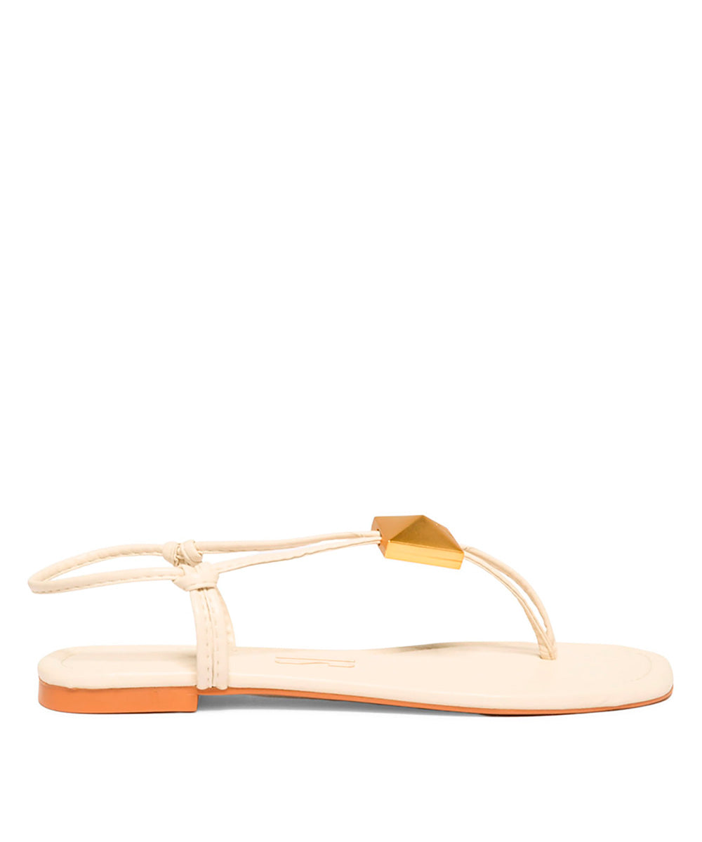 Rasteira Santa Lolla Off White Placa