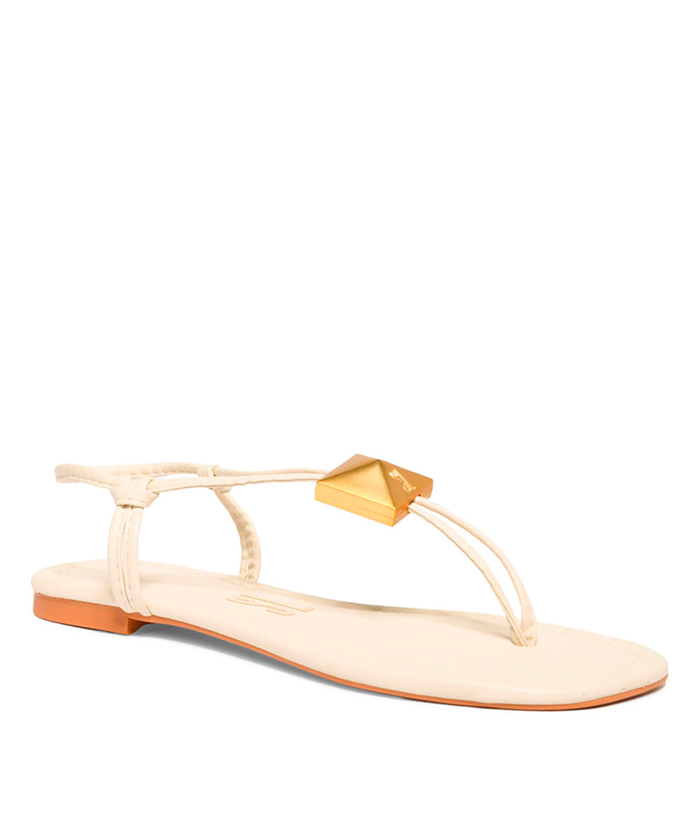 Rasteira Santa Lolla Off White Placa