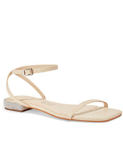 Rasteira Santa Lolla Off White Saltinho Strass