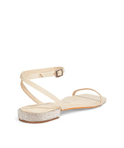 Rasteira Santa Lolla Off White Saltinho Strass