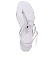 Rasteira Santa Lolla Off White Strass Nó