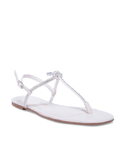 Rasteira Santa Lolla Off White Strass Nó