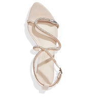 Rasteira Santa Lolla Off White Tiras Strass