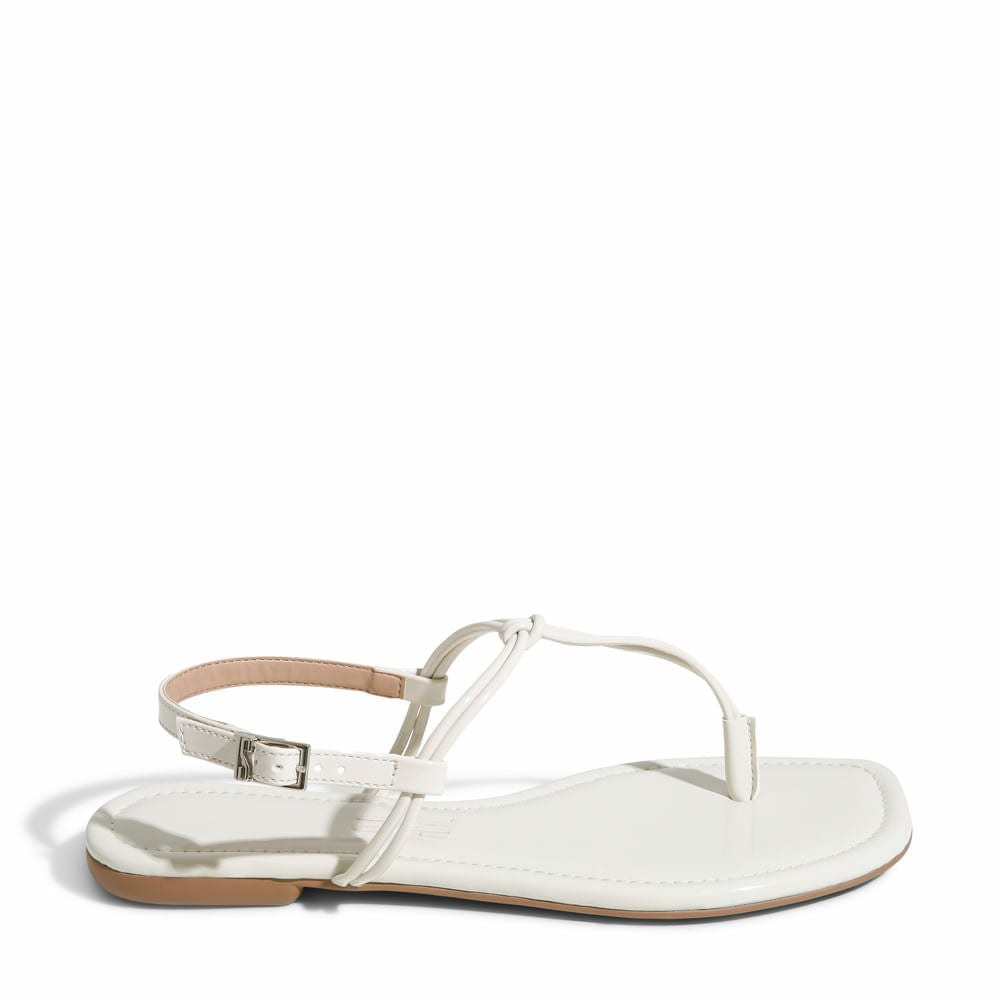 Rasteira Santa Lolla Off White Verniz
