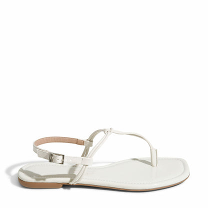 Rasteira Santa Lolla Off White Verniz