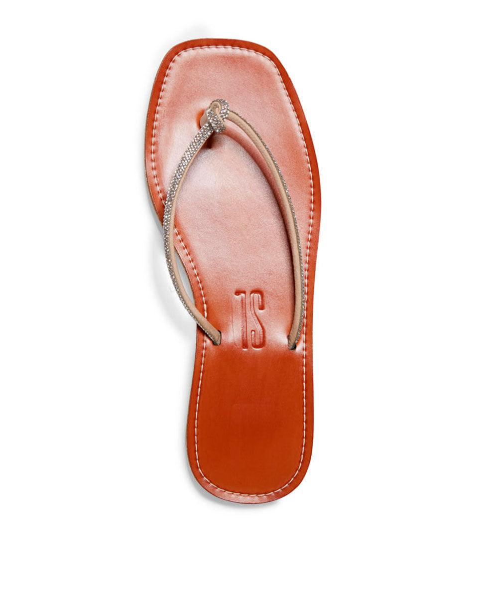 Rasteira Santa Lolla Palha Nó Strass