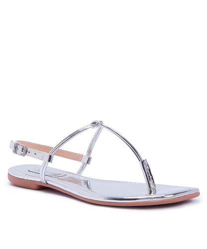 Rasteira Santa Lolla Prata Metalizado