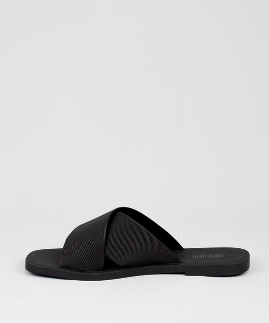 Rasteira Santa Lolla Preta Borracha Tiras Cruzadas - 058A.35C0.0016.0001