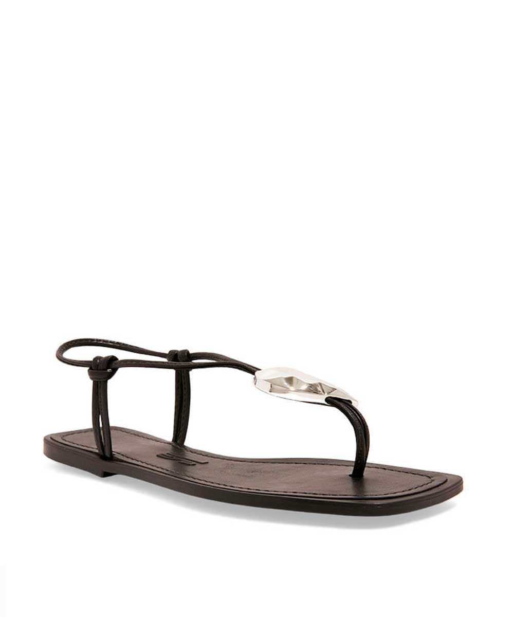 Rasteira Santa Lolla Preta Coração