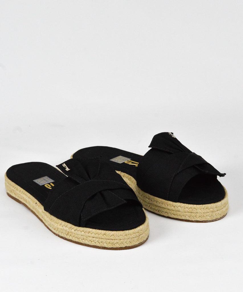 Rasteira Santa Lolla Preta Espadrille Tecido - 037F.271C.029F.0001