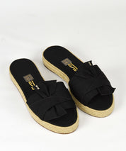 Rasteira Santa Lolla Preta Espadrille Tecido - 037F.271C.029F.0001