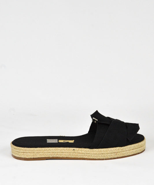 Rasteira Santa Lolla Preta Espadrille Tecido - 037F.271C.029F.0001