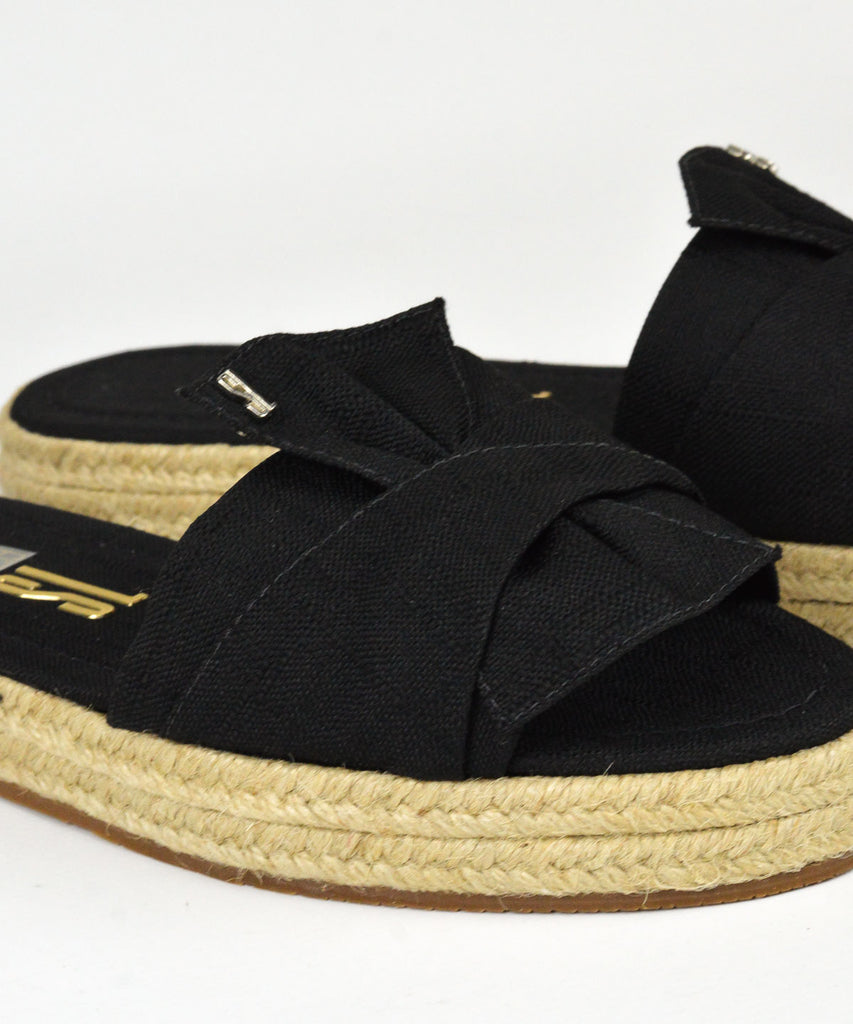 Rasteira Santa Lolla Preta Espadrille Tecido - 037F.271C.029F.0001