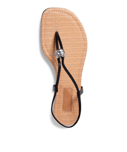 Rasteira Santa Lolla Preta Palha