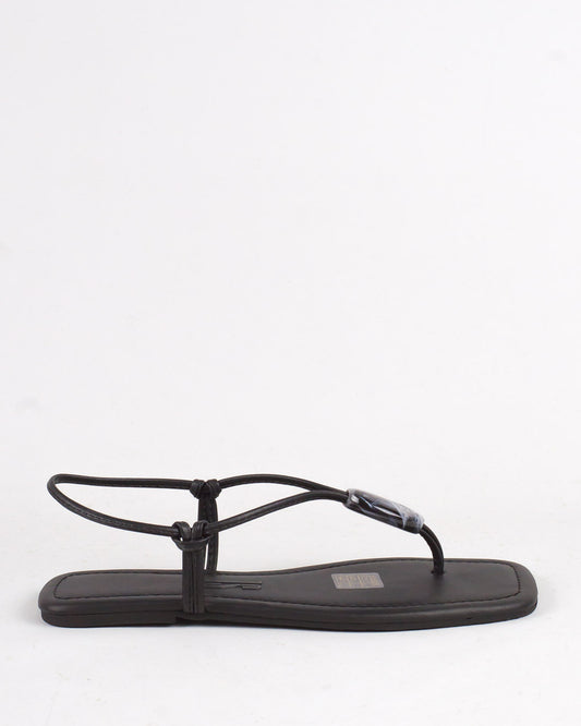 Rasteira Santa Lolla Preta Pedra Thong