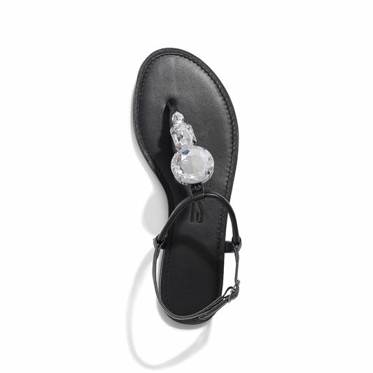 Rasteira Santa Lolla Preta Pedraria