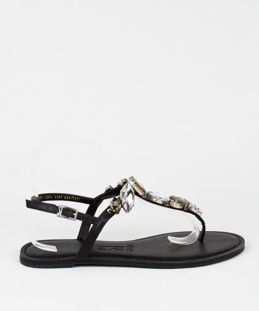 Rasteira Santa Lolla Preta Pedras - 0551.35E4.018A.0001