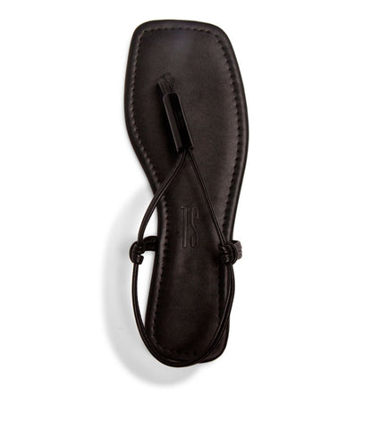 Rasteira Santa Lolla Preta Placa Bico Quadrado