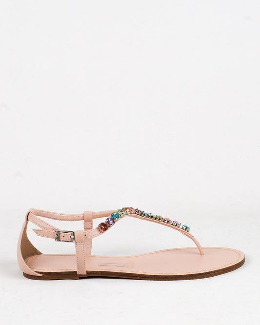 Rasteira Santa Lolla Rosa Quartzo Pedras