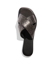 Rasteira Santa Lolla Strass Preto Jet Hematite