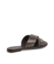 Rasteira Santa Lolla Strass Preto Jet Hematite