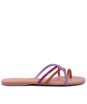 Rasteira Santa Lolla Tiras Cores Strass