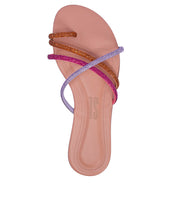 Rasteira Santa Lolla Tiras Cores Strass