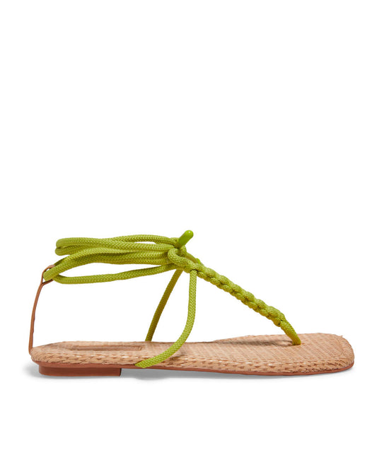 Rasteira Santa Lolla Verde Lima Palha Amarração