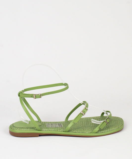 Rasteira Santa Lolla Verde Tramada Fivelas - 0554.3483.0151.0033