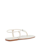 Rasteira Santa Lolla Verniz Bico Quadrado Off White
