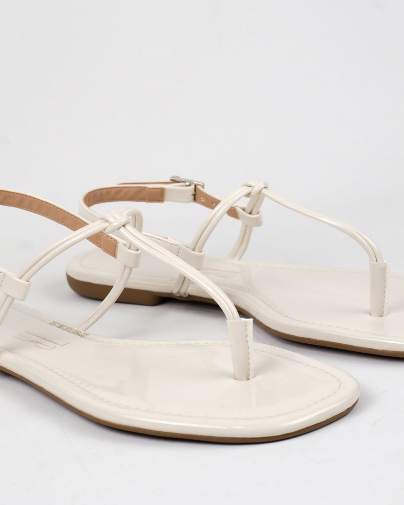 Rasteira Santa Lolla Verniz Off White