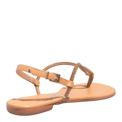 Rasteirinha Bege Strass Santa Lolla