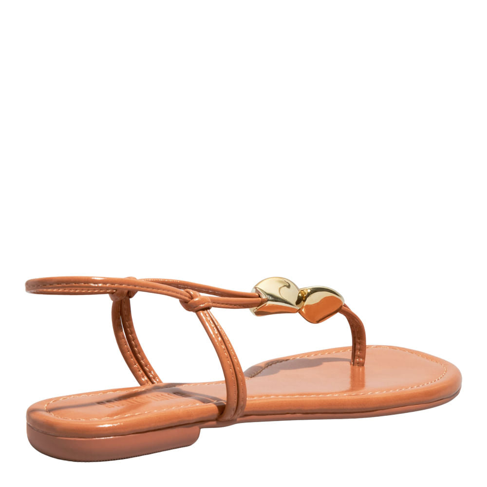 Rasteirinha Caramelo Santa Lolla Esferas Douradas