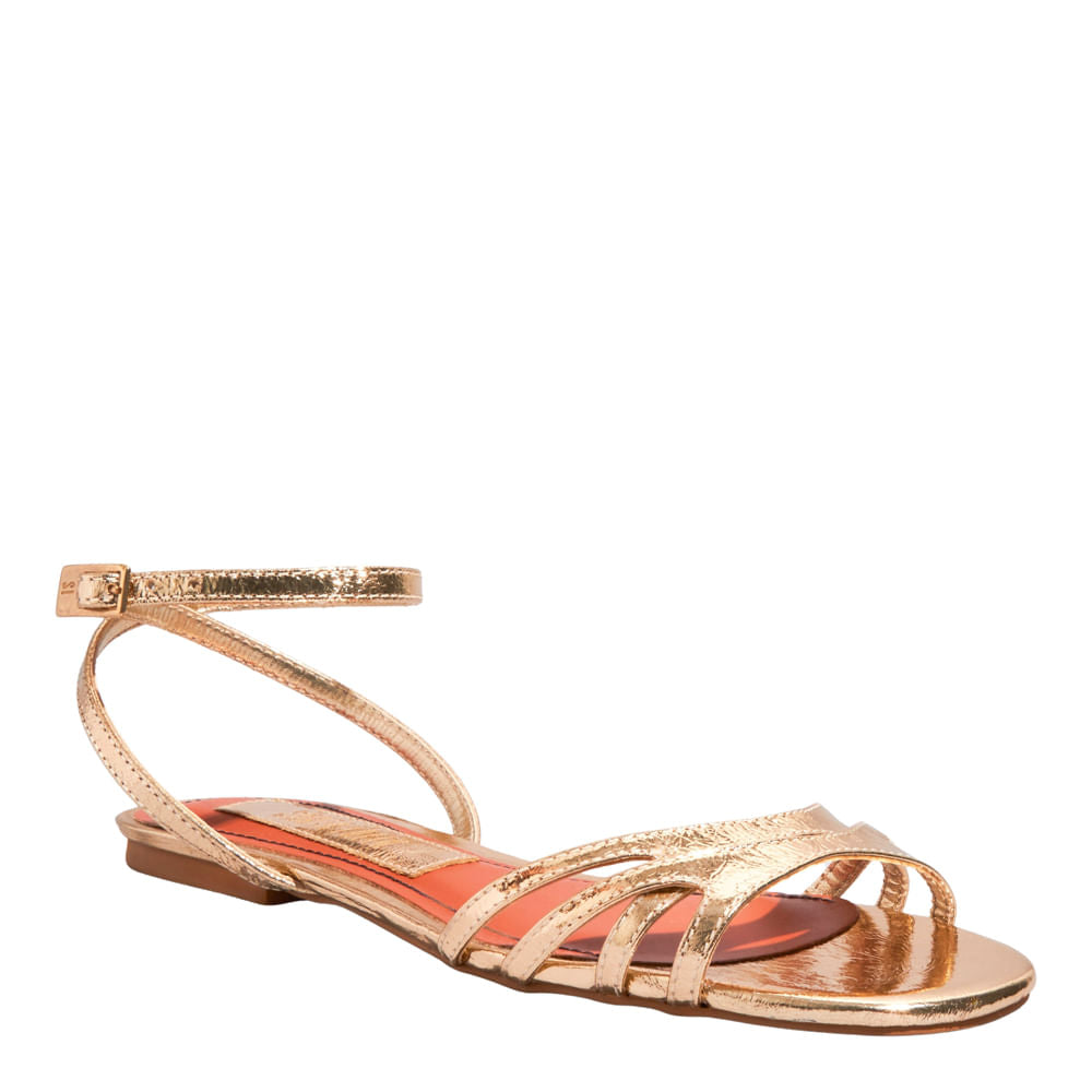 Rasteirinha Dourada Santa Lolla Metalizada 