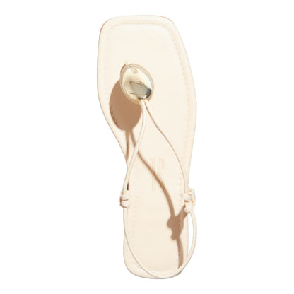 Rasteirinha Napa Santa Lolla Off White Bico Quadrado