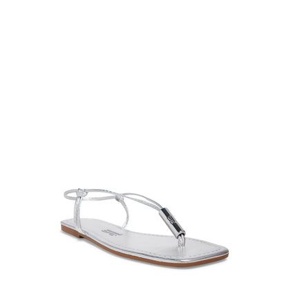 Rasteirinha Napa Santa Lolla Prata Bico Quadrado