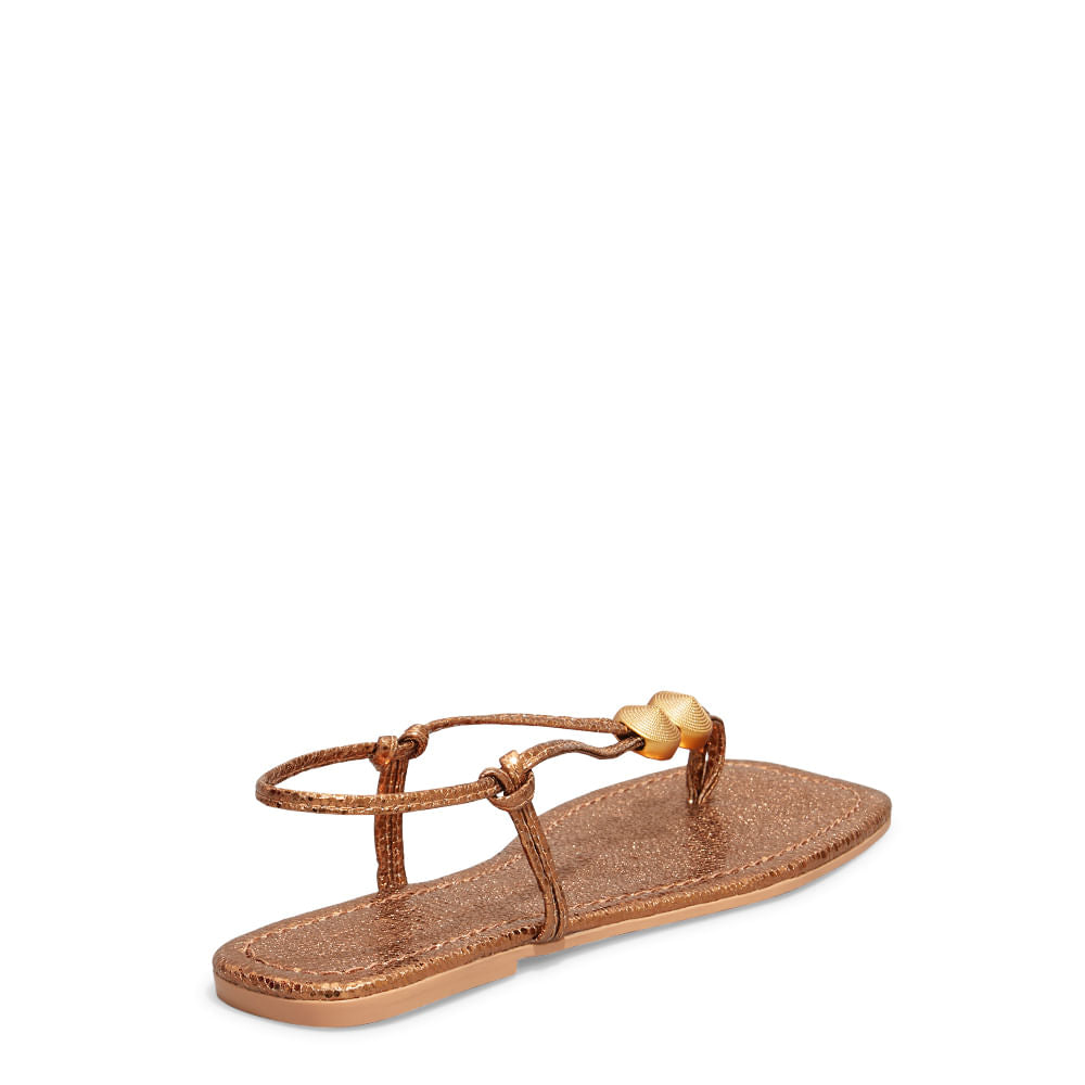 Rasteirinha Santa Lolla Bronze Bico Quadrado