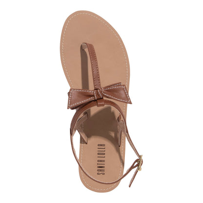 Rasteirinha Santa Lolla Marrom Laço