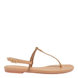 Rasteirinha Santa Lolla Nude Tiras Strass Gold