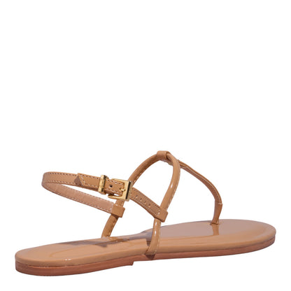 Rasteirinha Santa Lolla Nude Verniz Bico Redondo