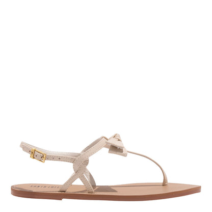 Rasteirinha Santa Lolla Off White Laço