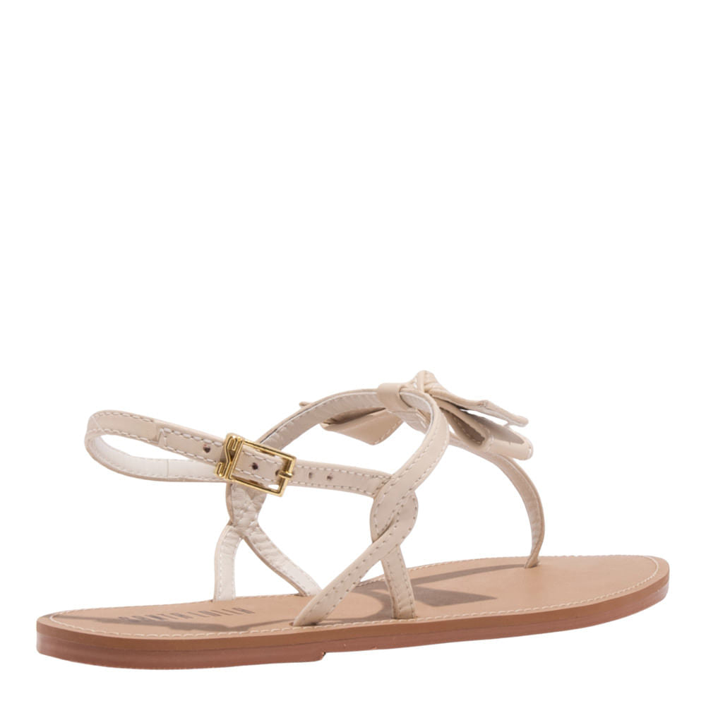 Rasteirinha Santa Lolla Off White Laço