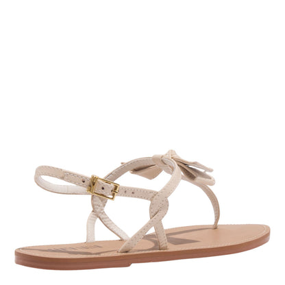 Rasteirinha Santa Lolla Off White Laço