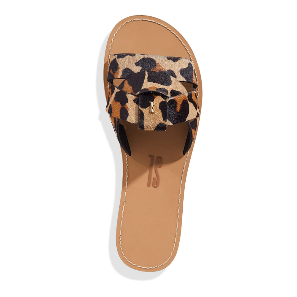 Rasteirinha Santa Lolla Onça Tiras Entrelaçadas 