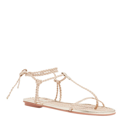 Rasteirinha Santa Lolla Palha Dourada Amarração