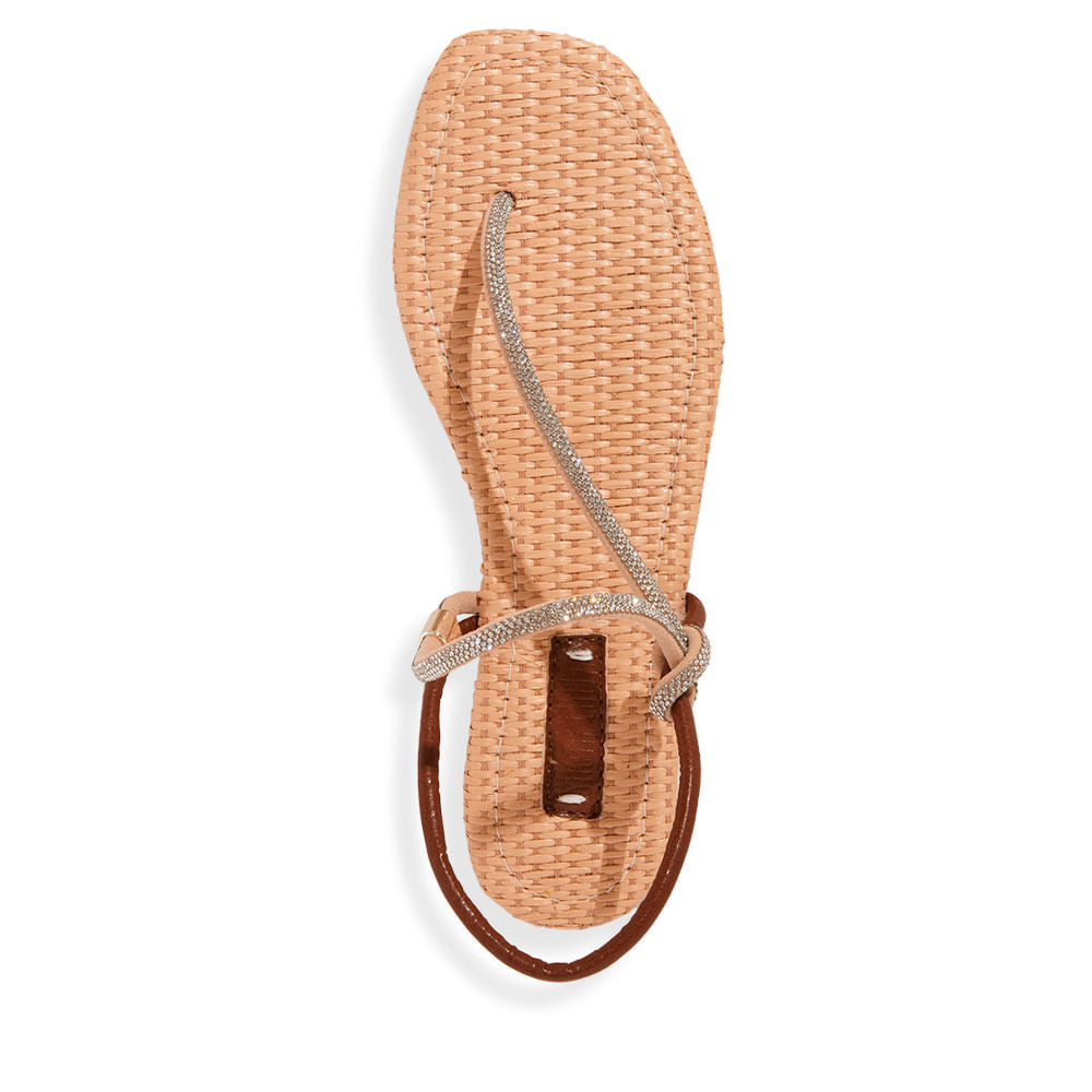 Rasteirinha Santa Lolla Palha Marrom 