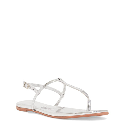 Rasteirinha Santa Lolla Prata Metalizada