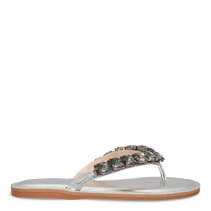 Rasteirinha Santa Lolla Prata Pedraria 