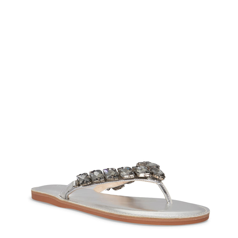 Rasteirinha Santa Lolla Prata Pedraria 